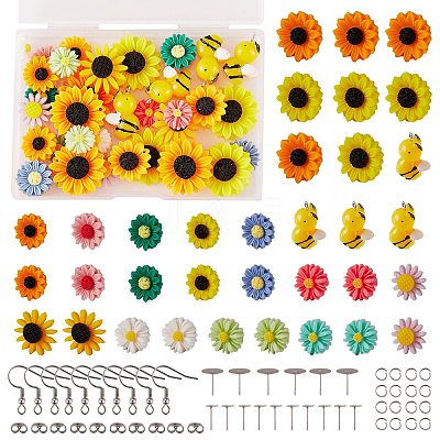 DIY Sunflower Earring Making Kit DIY-SZ0008-44-1
