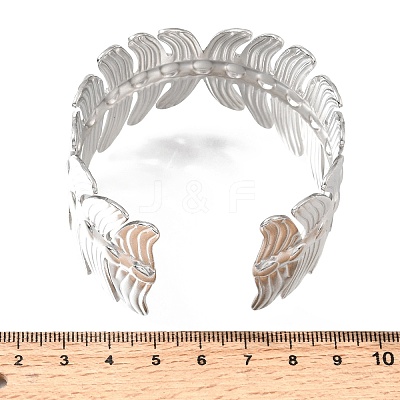 40MM 304 Stainless Steel Leaf Wide Cuff Bangles for Women SA-CBAB767-31P-1
