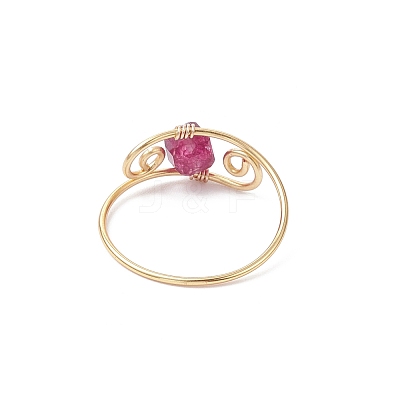 Natural Tourmaline Finger Rings RJEW-JR00928-1