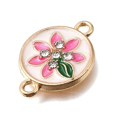 Alloy Rhinestone Enamel Connector Charms FIND-E049-11B-KCG-1