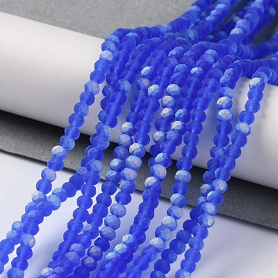 Imitation Jade Glass Beads Strands EGLA-A034-T2mm-MB31-1