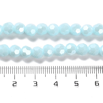 Electroplate Opaque Glass Beads Strands EGLA-A035-P6mm-A10-1