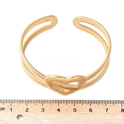 304 Stainless Steel Cuff Bangles for Women BJEW-U032-20G-1