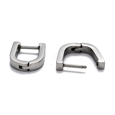 Tarnish Resistant 304 Stainless Steel Huggie Hoop Earrings STAS-H156-12B-P-1