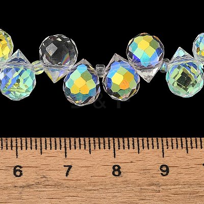 Electroplate Glass Beads Strands EGLA-D030-17T-1