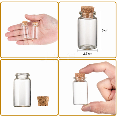 Glass Jar Glass Bottles AJEW-H004-4-1