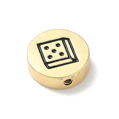 Brass Enamel Beads KK-L239-064G-1