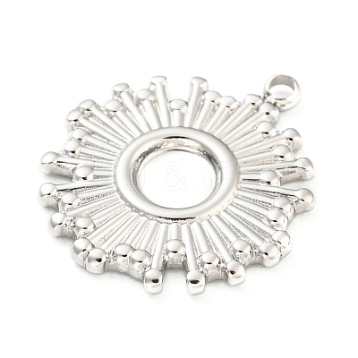 Non-Tarnish 304 Stainless Steel Pendant Cabochon Settings STAS-P333-04P-1