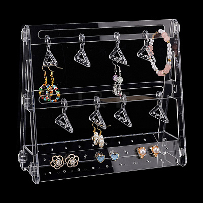 1 Set Transparent Acrylic Earring Display Stands EDIS-PH0001-24C-1