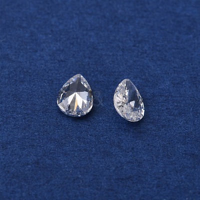 Teardrop-Shaped Cubic Zirconia Cabochons ZIRC-TAC0004-02A-1
