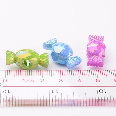 Plating Acrylic Beads PPDL021Y-1