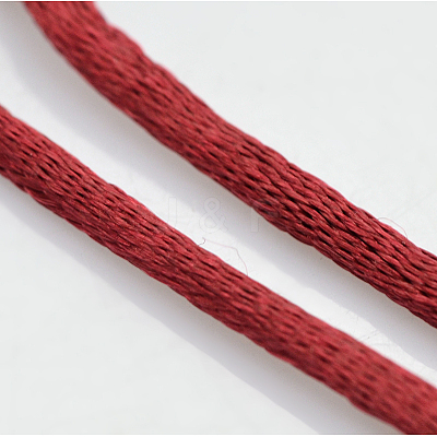 Round Nylon Satin Rattail Cord X-NWIR-O001-A-06-1