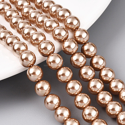 Glass Pearl Beads Strands HY-G002-01D-06-1