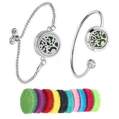 1Pc Stainless Steel Open Cuff Bangles BJEW-SC0001-55B-1