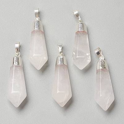 Natural Quartz Crystal Pointed Pendants LS-G-P445-E13-1