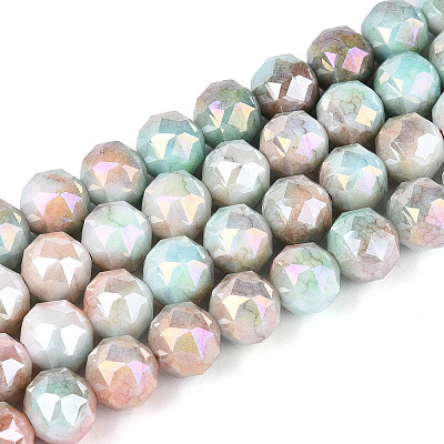 Anti-Tarnish Electroplate Glass Beads Strands GLAA-N010-10mm-15-1