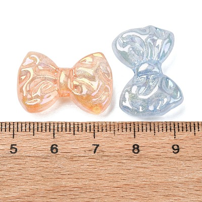 Luminous & UV Plating Transparent Acrylic Beads MACR-L015-13-1