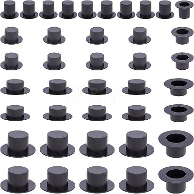 40pcs 4 Style Christmas Theme Plastic Doll Hat DIY-NB0006-44-1