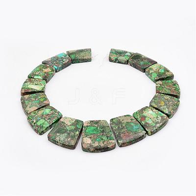Towanite and Imperial Jasper Graduated Beads Strands G-P296-B01-1