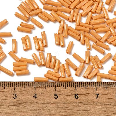 Baking Paint Glass Twist Bugle Beads SEED-C004-02F-1