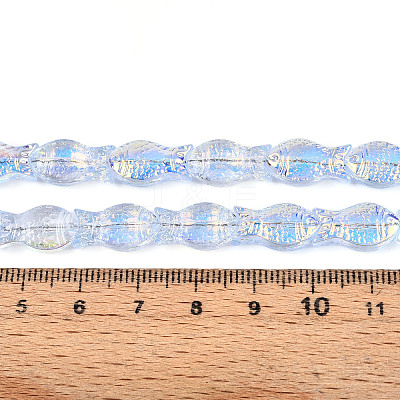 Transparency Electroplate Glass Beads Strands GLAA-T023-40A-02-1