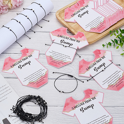 24Pcs Word Printed Paper Bracelet Display Cards BJEW-FG0001-05B-1