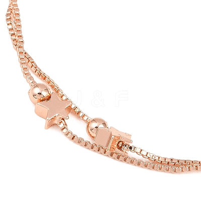 Brass Box Chain Multi-strand Bracelets for Women BJEW-C140-27RG-1