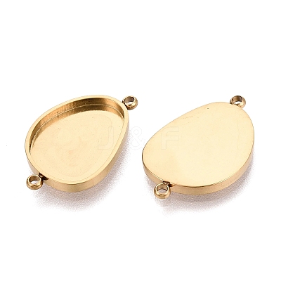 304 Stainless Steel Connector Cabochon Settings STAS-Q113-36G-1