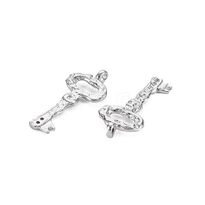Brass Micro Pave Clear Cubic Zirconia Pendants KK-S356-629-NF-1