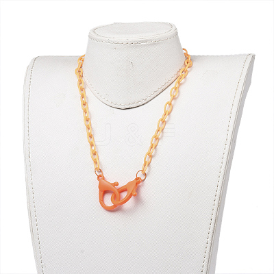 Personalized ABS Plastic Cable Chain Necklaces NJEW-JN03254-01-1
