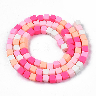 Handmade Polymer Clay Beads Strands X-CLAY-N008-061-09-1