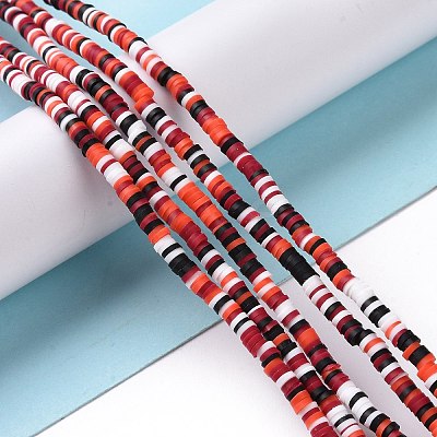 Handmade Polymer Clay Beads Strands CLAY-R089-3mm-004-1