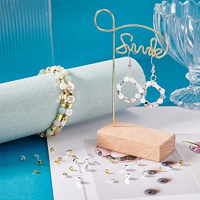 120Pcs 4 Styles Rack Plating Brass Beads KK-PH0010-68-1