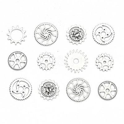 20Pcs Tibetan Style Alloy Gear Pendants TIBEP-FS0001-03AS-1