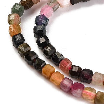 Natural Multicolor Tourmaline Beads Strands G-F770-A01-02-1