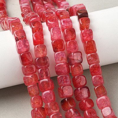 Natural Dragon Veins Agate Beads Strands G-G177-E09-05-1