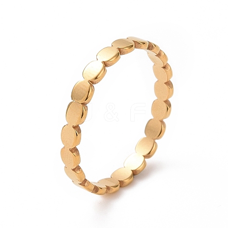 Ion Plating(IP) 201 Stainless Steel Oval Wrap Finger Ring for Women LS-RJEW-J051-23G-1
