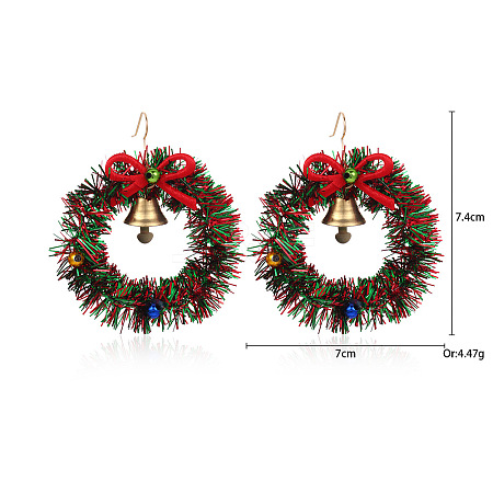 Christmas Alloy Dangle Earrings FS-WGC5D36-06-1