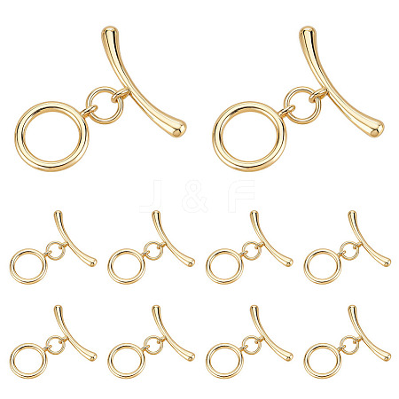 10Bags Brass Toggle Clasps KK-ME0002-40-1