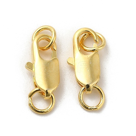 Brass Lobster Claw Clasps KK-P249-05A-G-1