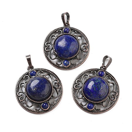 Natural Dyed Lapis Lazuli Pendants G-Q158-03A-R04-1