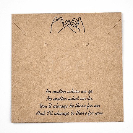 Kraft Paper Jewelry Necklace & Earrings Display Cards CDIS-T004-08-1