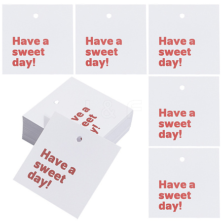 200Pcs Paper Thanks Greeting Cards DIY-SP0004-35-1