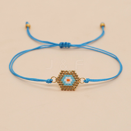 Bohemian Style Glass Seed Beaded Link Bracelets PL8601-4-1