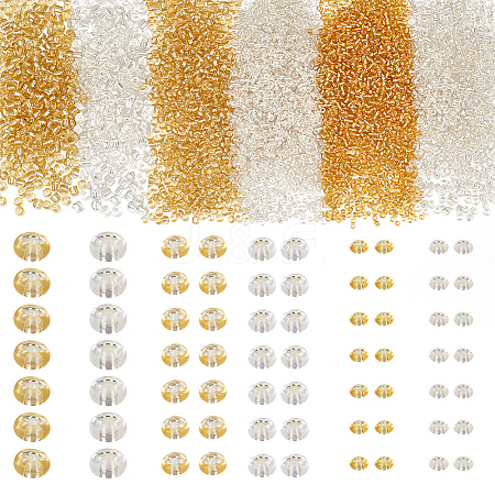 6 Styles 4144 Pcs Glass Seed Beads SEED-HY0001-19-1