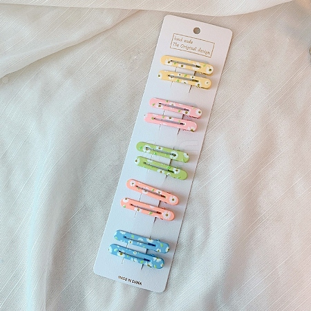 10Pcs Macaron Color Alloy Alligator Hair Clips PW-WG52205-01-1