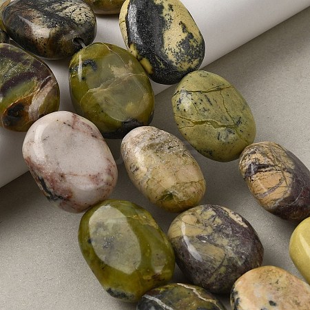 Natural Yellow Turquoise(Jasper) Beads Strands GG-CBA56E5-04-1