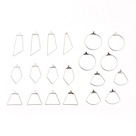 Tarnish Resistant 304 Stainless Steel Wire Pendants STAS-X0017-15P-1