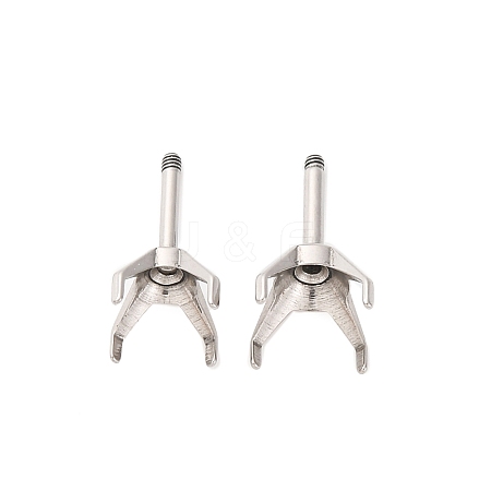 304 Stainless Steel Stud Earring Findings STAS-B091-02B-07P-1