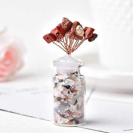 Natural Red Jasper Chips Tree Decorations PW-WG81217-03-1